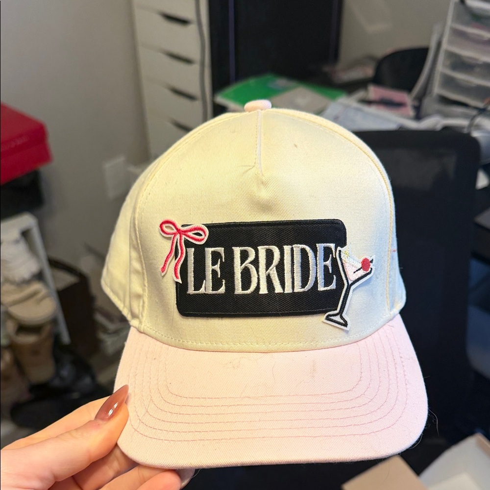 Le Bride Cream and Pink Cap